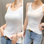 Camisole sans manches sexy à col en V de couleur unie pour femmes