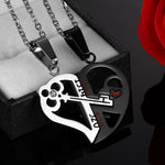 Collier Coeur Clé Couple