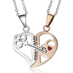 Collier Coeur Clé Couple