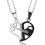 Collier Coeur Clé Couple