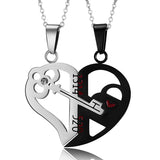 Collier Coeur Clé Couple