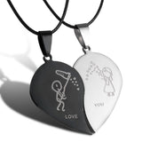 Collier Coeur Clé Couple