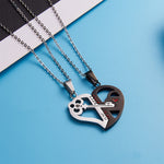 Collier Coeur Clé Couple