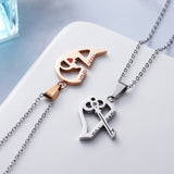 Collier Coeur Clé Couple
