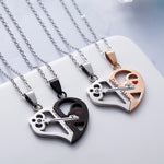 Collier Coeur Clé Couple