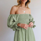 Robe multi-usage à manches lanterne