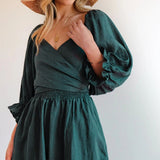 Robe multi-usage à manches lanterne