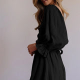 Robe multi-usage à manches lanterne