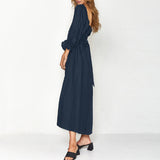 Robe bandeau à manches lanterne