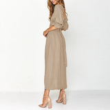 Robe bandeau à manches lanterne