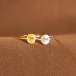 Bague réglable romantique avec motif main dans la main