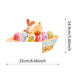 Ornement de porte d'oeuf de lapin de Pâques