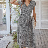 Robe de vacances décontractée imprimée sexy pour dames