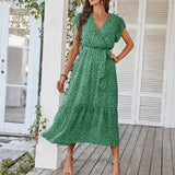 Robe de vacances décontractée imprimée sexy pour dames