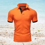 Polo uni manches courtes homme