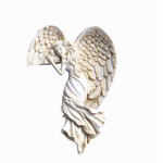 Décoration cadre de porte ailes d'ange en résine