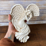 Décoration cadre de porte ailes d'ange en résine