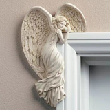 Décoration cadre de porte ailes d'ange en résine
