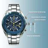 Montre à quartz multifonction pour homme avec plusieurs boutons