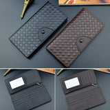 Portefeuille tressé de style long