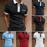 T-shirt business avec zip pour homme