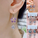 Boucles D'oreilles En Cristal De Fleur De Mode