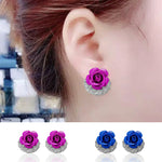 Boucles d'oreilles diamant rose pour femme