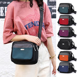 Sac à bandoulière décontracté en nylon imperméable léger et contrastant