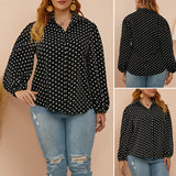 Chemise à Pois et Manches Ballon