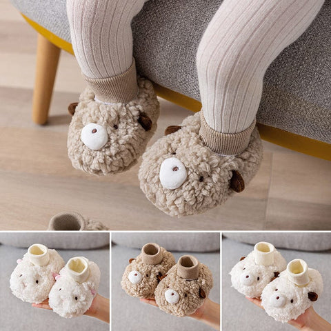Chaussures pour Tout-petits en Coton en Peluche de Dessin Animé pour Bébé