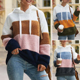 Sweat-shirt en Peluche à Empiècements