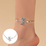 Bracelet de cheville femme libellule insecte