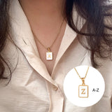 Collier lettre en acier inoxydable pour femme