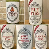 🎄Étiquettes de Bouteille de Fantaisie Amusantes de Noël (Lot de 5PCS)
