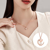 Collier de Perles de Lapin de Lune en Argent Sterling