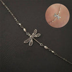 Bracelet de cheville femme libellule insecte