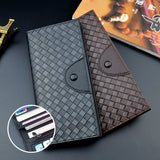 Portefeuille tressé de style long