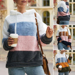 Sweat-shirt en Peluche à Empiècements