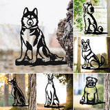 Chiot de Silhouette de Chien en Métal