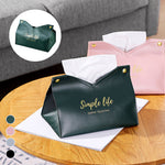 Boîte de rangement en cuir pour mouchoirs