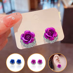 Boucles d'oreilles diamant rose pour femme