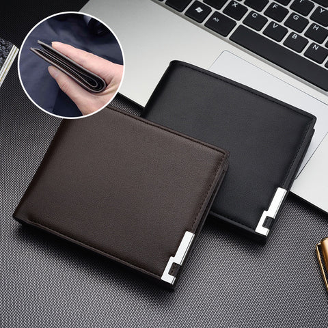 Portefeuille Court à Bords en Fer