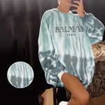 Sweat-shirt à imprimé tie-dye pour femme