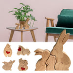 Décoration en Bois Sculptée en Forme d'Animal la Fête des Mères