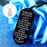 TO MY LOVE - Porte-clés motivant en acier inoxydable