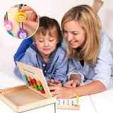 Puzzle logique coulissant en bois à 2 faces