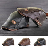 Nouveau Béret en Cuir Tendance