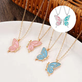 Collier papillon coloré