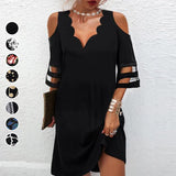 Robe en maille fleurie