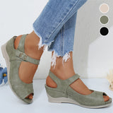 Sandales compensées à crochet creux